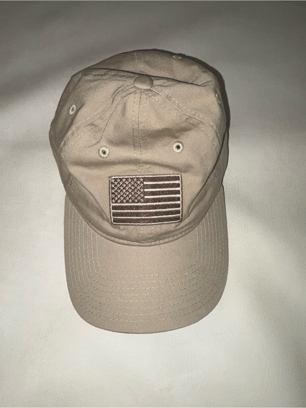 Beige American Flag Baseball Cap - Unbranded